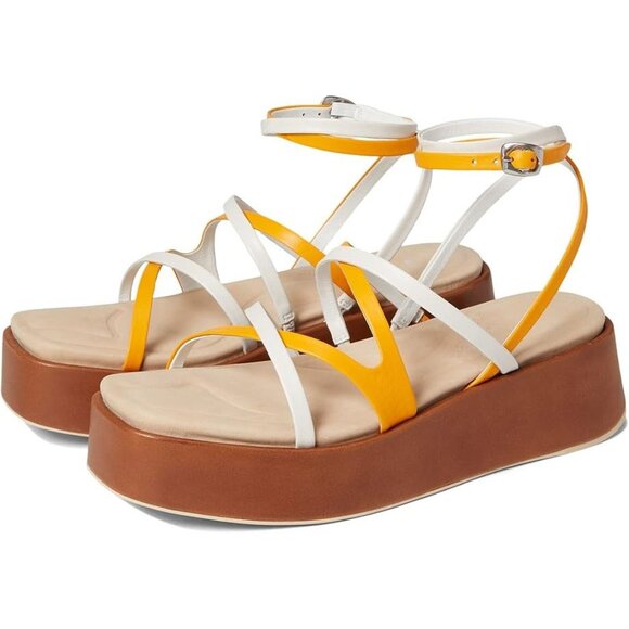 Rag & Bone Sandals Logan Saffron Leather Strappy Shoes